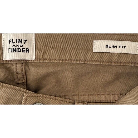 Flint and Tinder 365 5-pocket Brown Slim Fit Casual Pants Men’s Size 32 X 32 - Picture 6 of 9